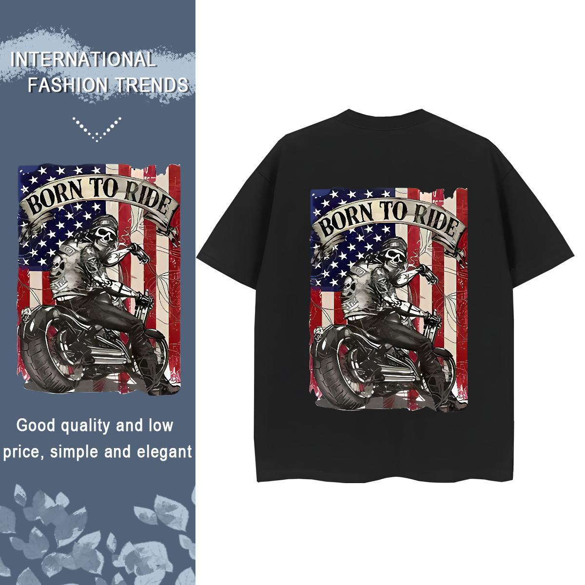 TOP Quality T Shirts Women 230g Pure Cotton Round Neck Short Sleeve Home Outdoor skull Lady T shirt Wholesale Anime Oversized Top Tees