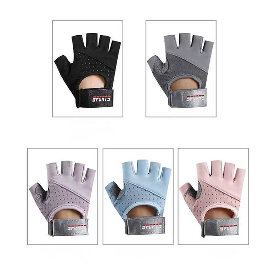 A pair of all season thin half finger yoga fitness gloves bicycle gloves outdoor sports glovesW241018