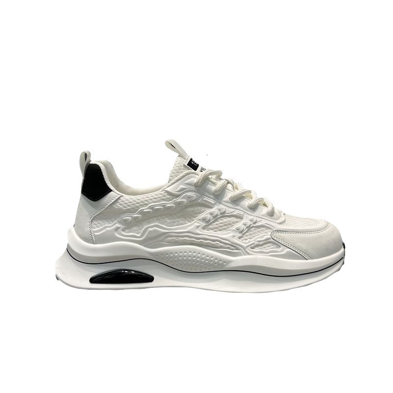Summer mesh for men, breathable hollow running comfortable soft sole, student trendy shoes, thin mesh, versatile white shoes