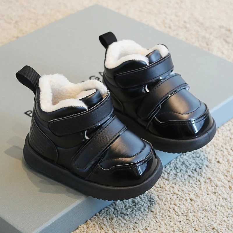 Boots Winter baby girl boy snow boots baby toddler shoes warm plush childrens outdoor ankle boots soft sole anti slip childrens shoes H241018