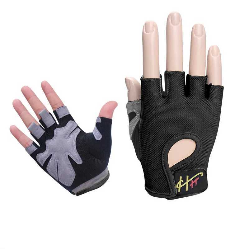 1 pair of lightweight half finger sports gloves multifunctional fitness gym weightlifting training driving glovesW241018
