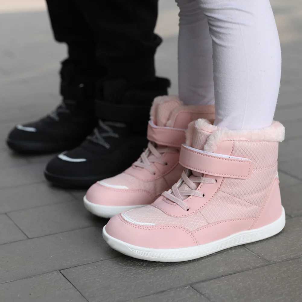 Boots Snow boots boys and girls platform boots childrens winter shoes fur warm ankle boots childrens thick boots H241018