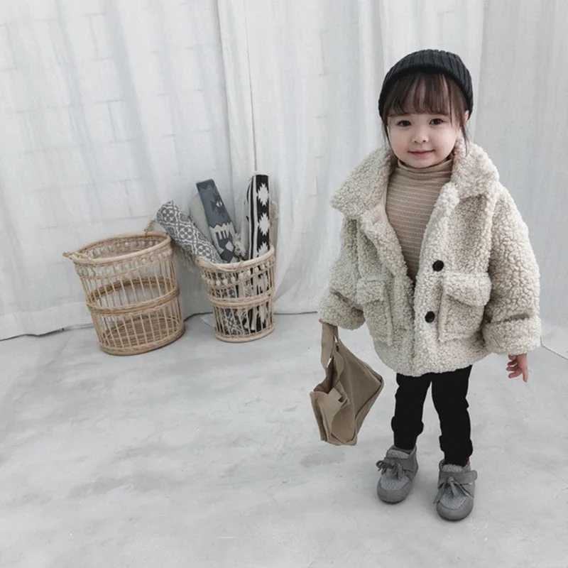 Girls Jacket Thick Warm Childrens Clothing Winter Childrens Jacket 80-130 Wool Sweater M241018