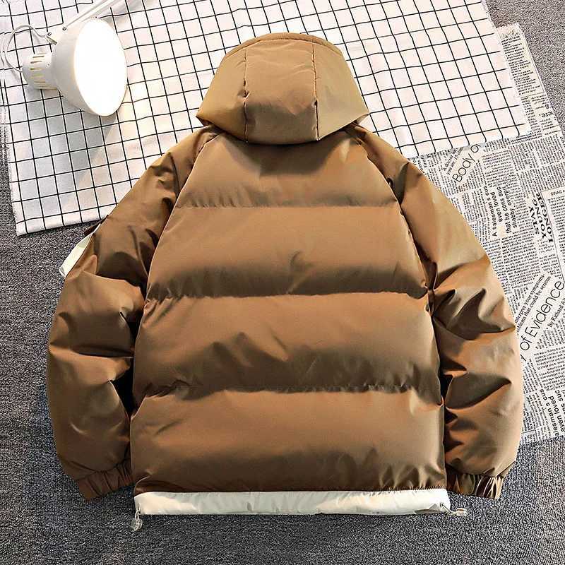 Men Hooded Thick Korean Fashion Loose Coat For Men Brand New High Quality Winter Warm Jacket Fashion Men Streetwear Parka LX241018