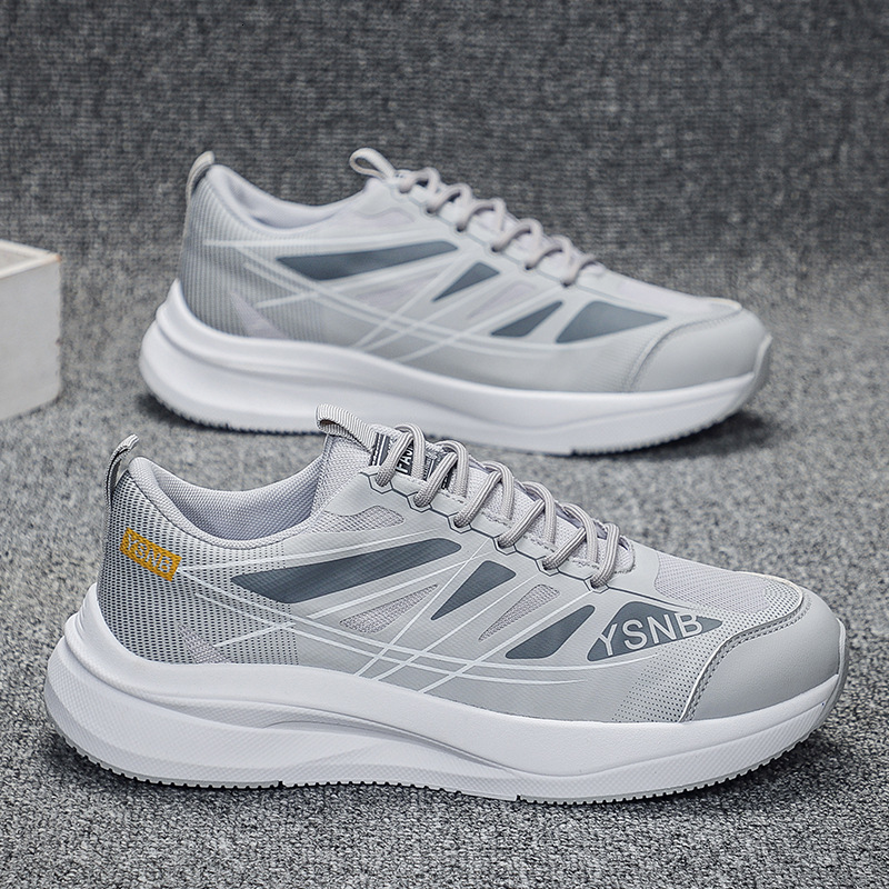 Thick soled sneakers, classic spring and autumn styles, fashionable, lightweight, soft soled, breathable, versatile, casual running shoes for men