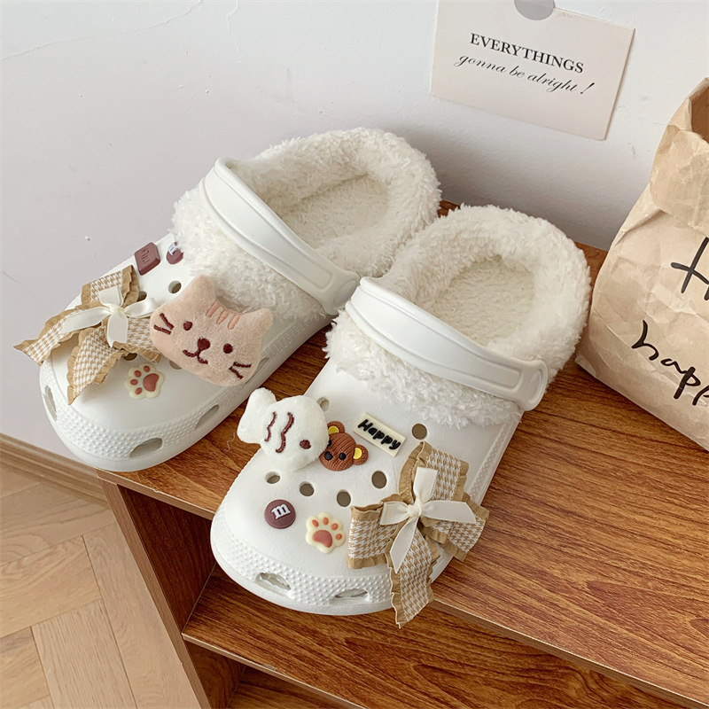 Detachable Slippers EVA Warm Thick Bottom Plush Cotton Towers | 2024 New