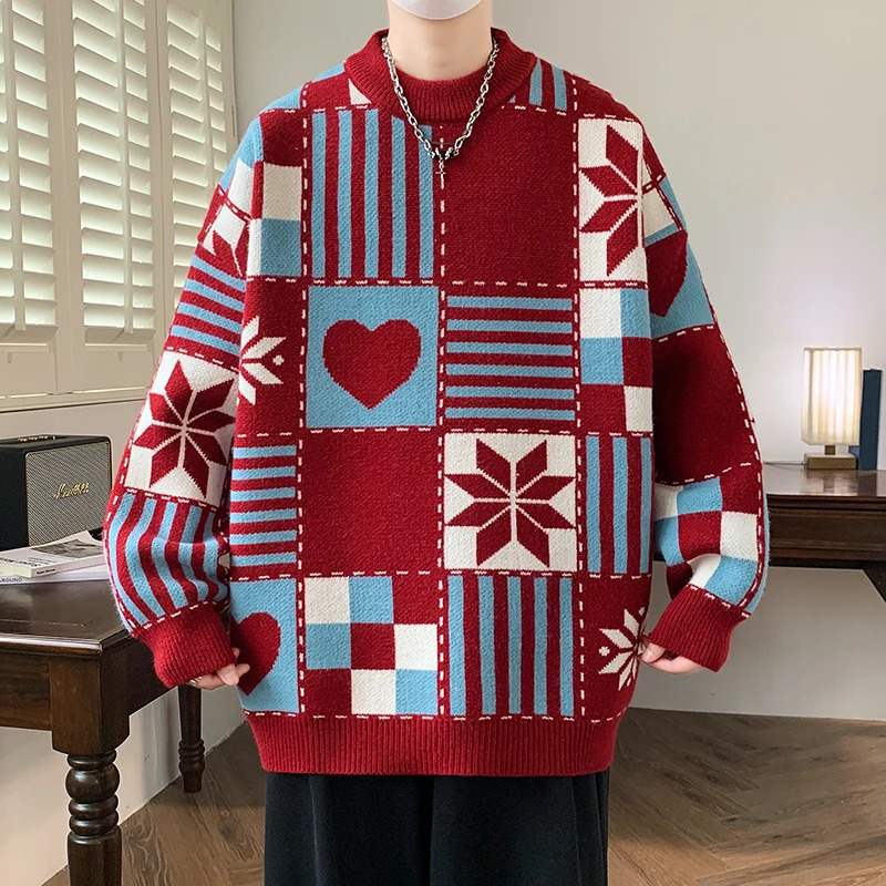 Fall Winter Fashion y Mens Sweaters High Quality Long Sleeve Soft Warm Sweater Men Casual Print Pullover 241018