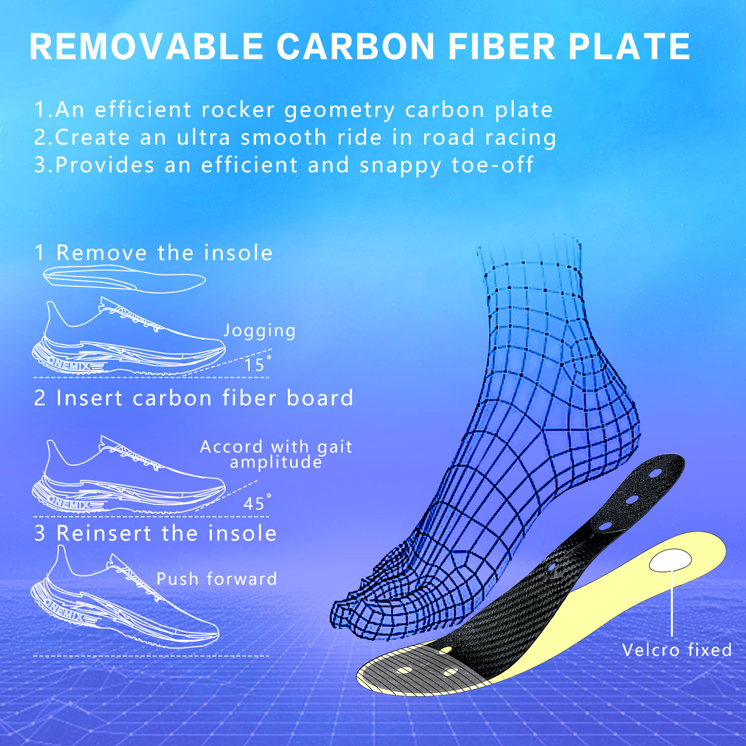 ONEMIX Men Marathon Running Carbon Plate Breathable Mesh Athletics Walking Shoes Red Women Trainers Sport Sneakers Ddmythur