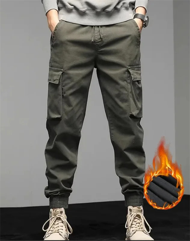 the latest spring and autumn trend handsome fashion overalls boys youth color matching loose bunched feet casual pants 241018