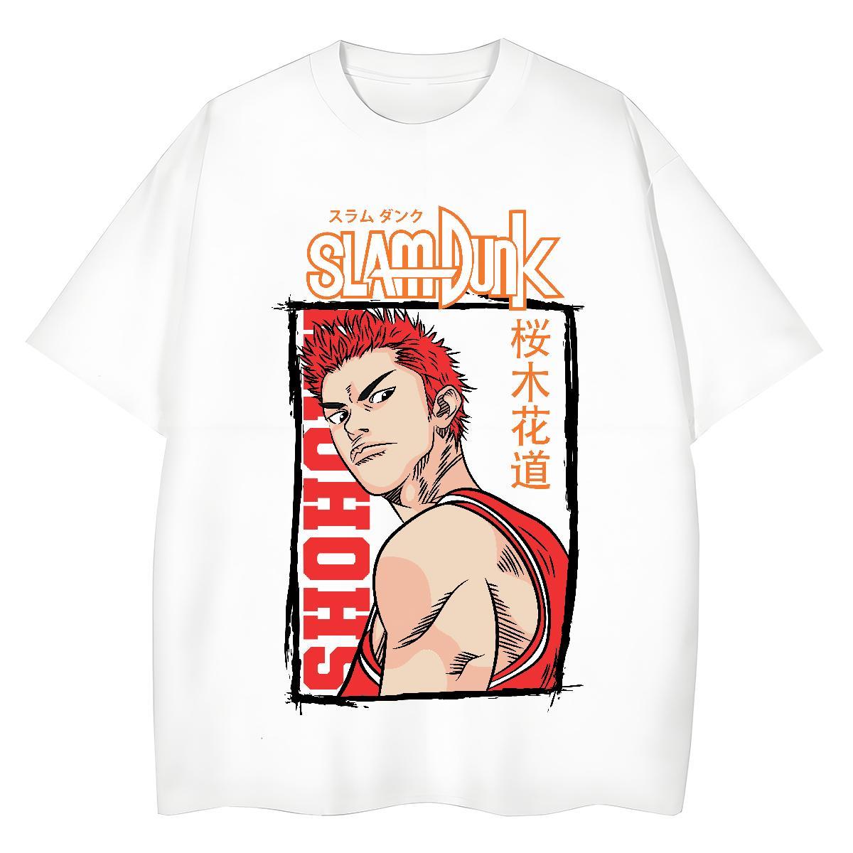 Casual New T-Shirts for Women 100% Cotton 230g Breathable Soft Sports Street Wear Slam Dunk Woman Tshirt Popular Cartoon Print Clothes Shirt