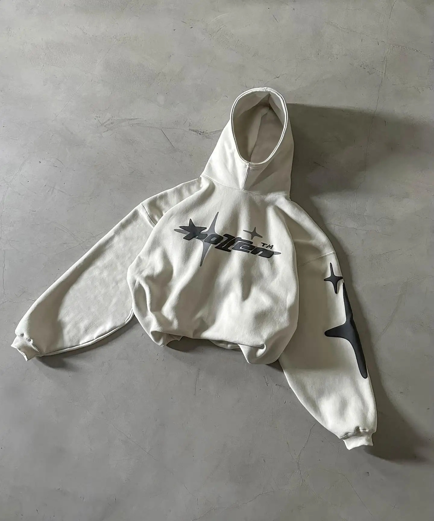 Rotten Letter Print Loose Hoodies America Fashion Star Graphic Casual Sweatshirts Harajuku Hip Hop Men Women Pullover Crop Tops 241017