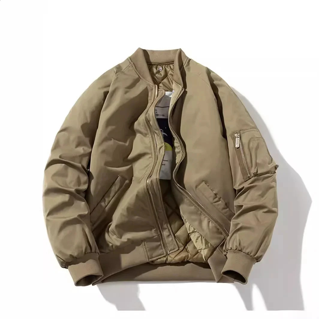 Japanese Vintage Trendy Loose Fit Ma1 Bomber Jacket For Men Women Casual Spring Autumn Thin Baseball Uniform 241009