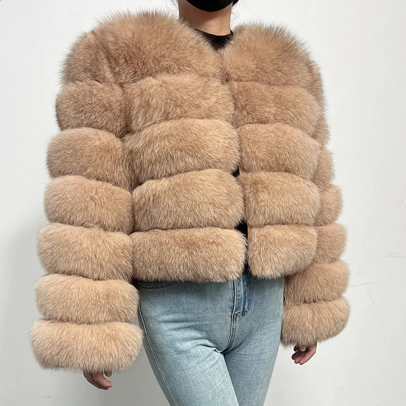 2024 Natural Real Fox Fur Coat Women Winter Warm Fur Jacket Detachable Long Sleeve Female Vest Furry Coats clothing 241017
