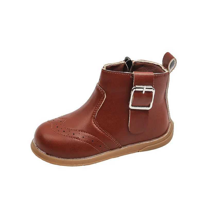 Boots 2024 Spring Autumn Childrens Boot Non-slip Kids Shoes Boots for Girl Fashion Simple Classic Boys Causal Ankle Boots Fashion New H241018