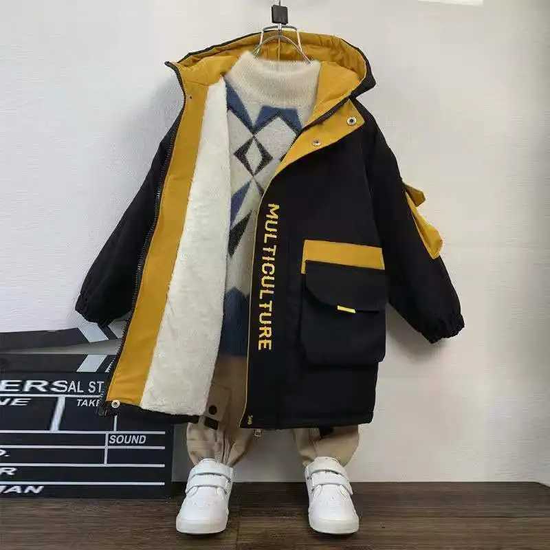 Boys outerwear cotton cheap thick velvet winter and autumn school gift outerwear childrens clothing M241018