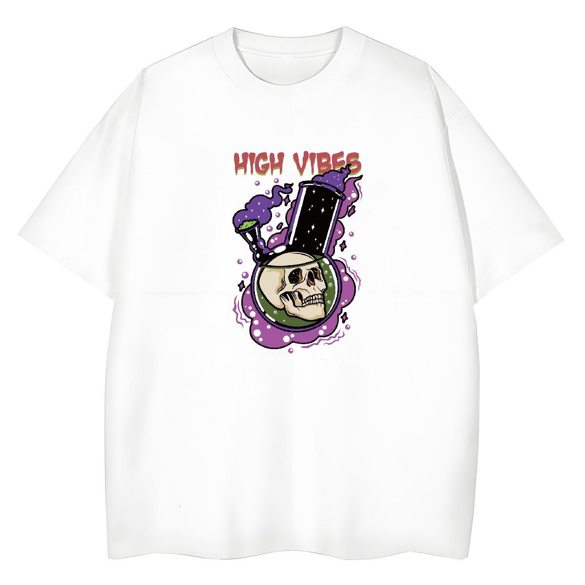 Fashion T Shirts Women 230g Pure Cotton Breathable Soft Hip Hop Street skull Women Tshirts High quality Graphic Tee Shirt
