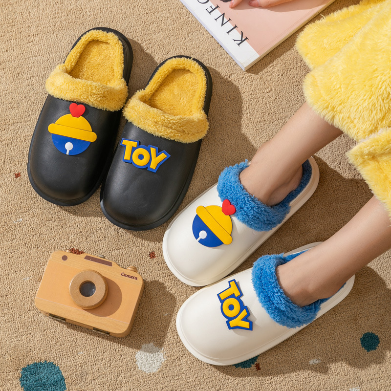 Ddmyshoes Women Couples Indoors Home Waterproof Non Slip And Can Be Worn Externally With Plush Insulation Cotton Slippers For Men In Winter Chinese Br