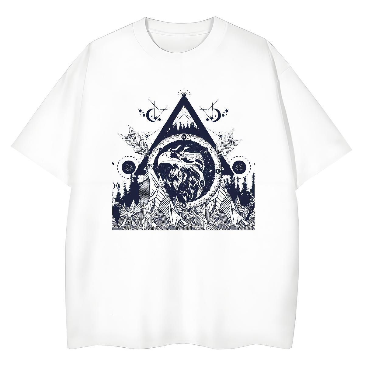 Fashion T-Shirts 230g Cotton Crew Neck Outdoor eye of the devil Lady T shirt Designer Nice Floral Print Tops Shirt