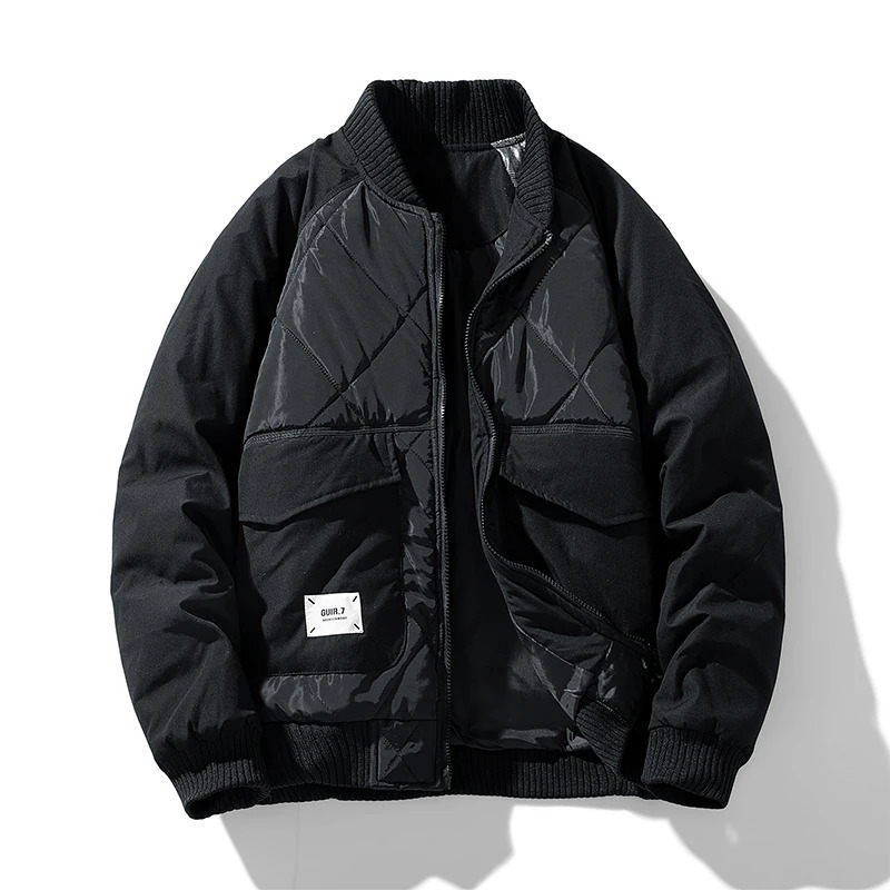 Winter Jacket Men Autumn Coats Fashion Casual Warm Cargo Bomber Jackets Baseball Puffer High Street Outwear Clothing Top 241018