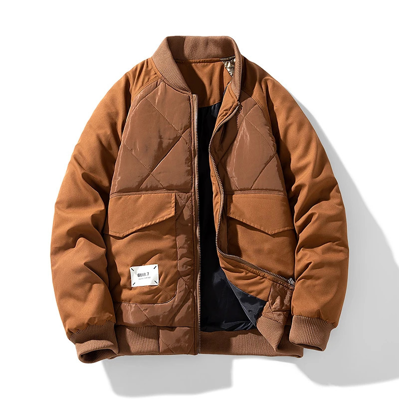 Winter Jacket Men Autumn Coats Fashion Casual Warm Cargo Bomber Jackets Baseball Puffer High Street Outwear Clothing Top 241018