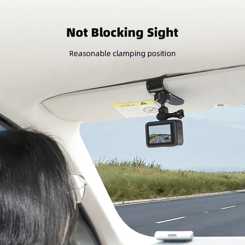 Sports Camera Accessories Panoramic Camera Car Bracket Invisible Sunshade Bracket Car Clip