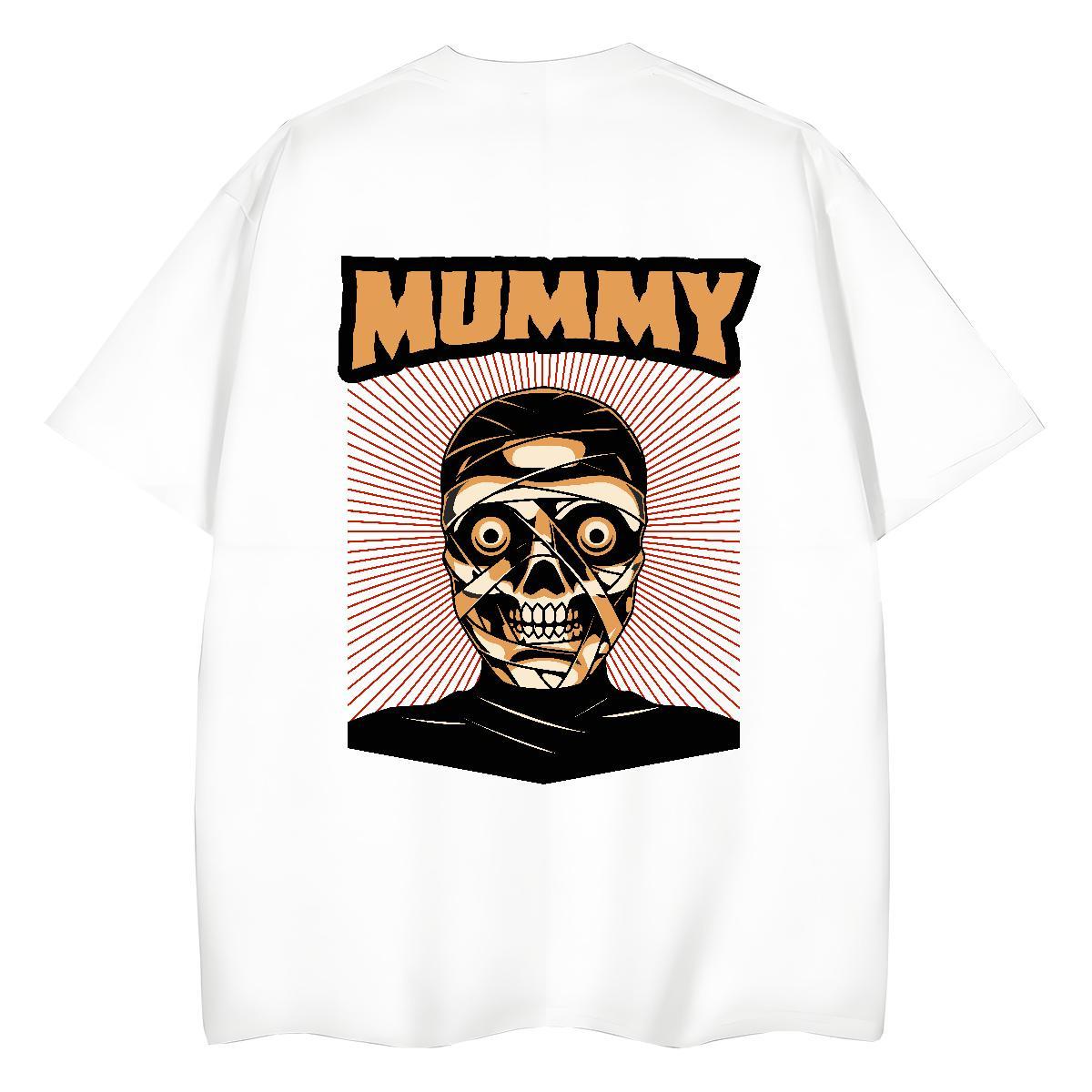 2024 DIY T Shirt For Woman 100% Cotton 230g Breathable Crew Neck Sports Casual skull Unisex Tshirts Nice Oversized Clothes Shirt