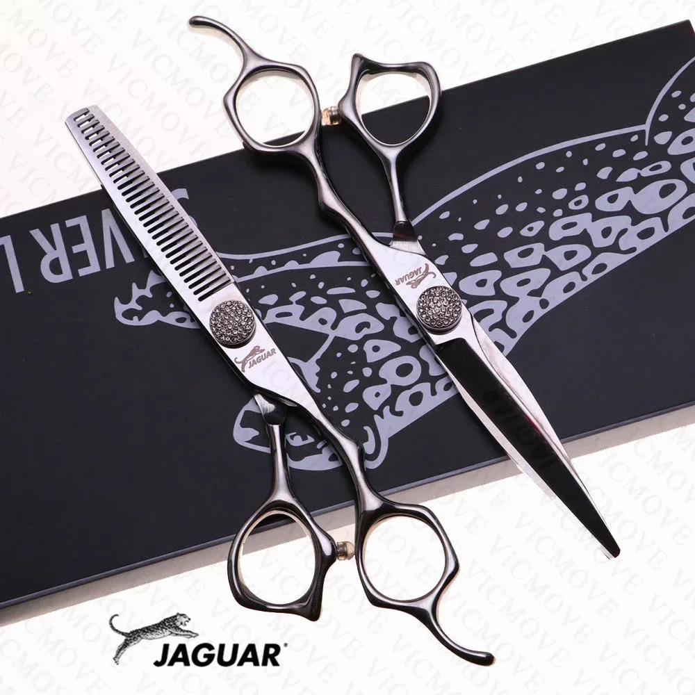 6 hair scissors Professional Hairdressing scissors set CuttingThinning Barber shears High quality Silver styles 241018