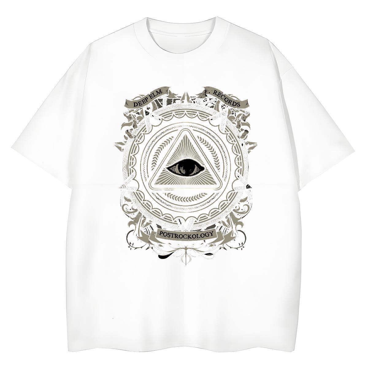 2024 T Shirt For Woman 230g 100% Cotton Round Neck Short Sleeve Sports Casual eye of the devil Tshirt for Man Woman Designer Nice Cartoon Floral Print