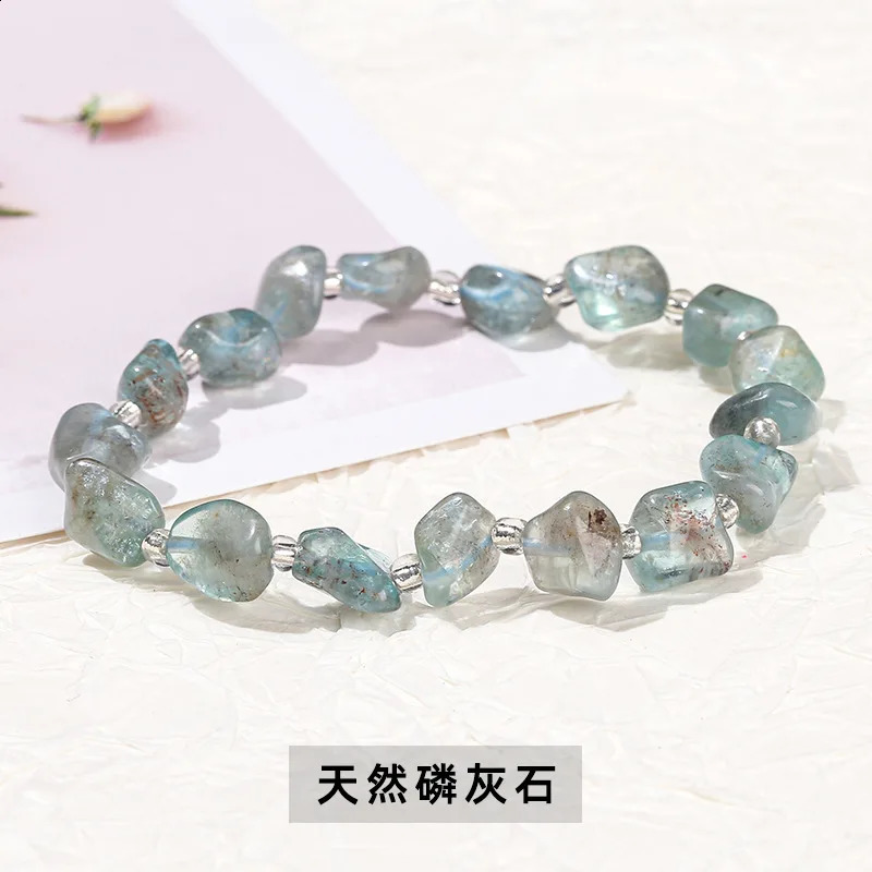 10 pieces of natural gemstone bracelets irregular crystal elastic chips bead beads bead bracelets quartz wristbands 241018