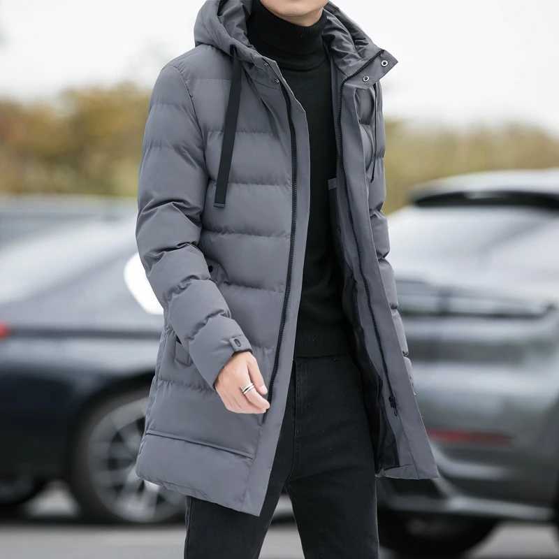 Winter Mens Jackets Men Hooded Casual Long Down Jackets Thicker Warm Parkas New Male Outwear Winter Coats Slim Fit Jackets Size LX241018