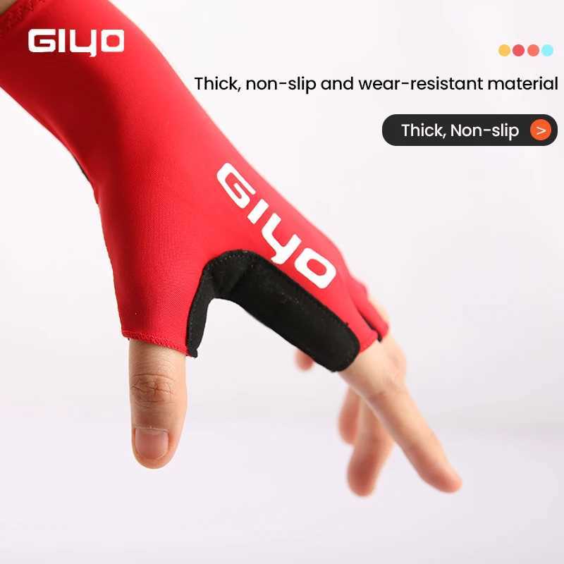 Giyo short bicycle gloves finger gloves anti slip Bicyc fabric half finger gloves for Mtb road cycling sports racingW241018