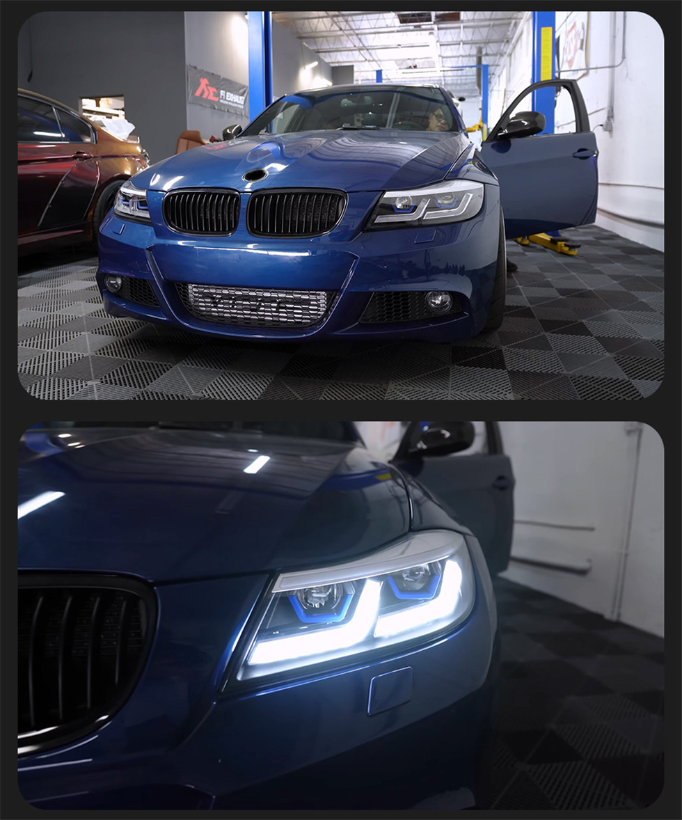 For BMW E90 Headlights 2005-2012 320i 318i 323i 3 Series LED Headlight Hid Bi Xenon Beam Signal Lamp