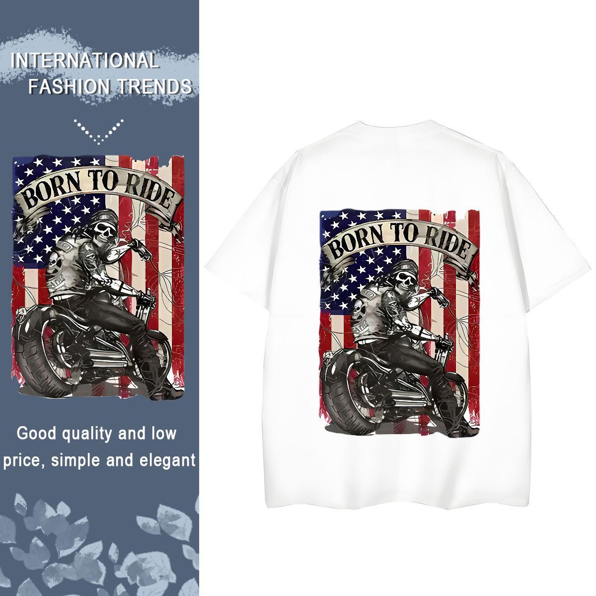 TOP Quality T Shirts Women 230g Pure Cotton Round Neck Short Sleeve Home Outdoor skull Lady T shirt Wholesale Anime Oversized Top Tees