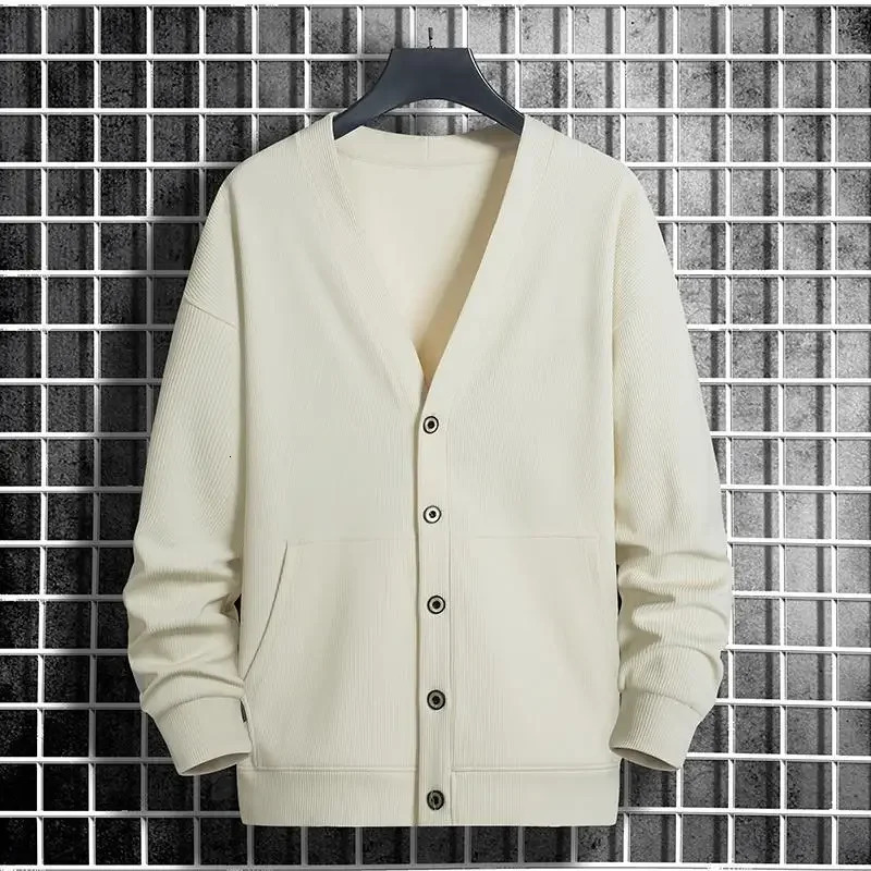 Sweater Cardigan Men Plus Size 50190kg Knitted Tops 9XL 8XL Autumn Winter Solid Color Long Sleeve Sweaters Big Clothing 241018
