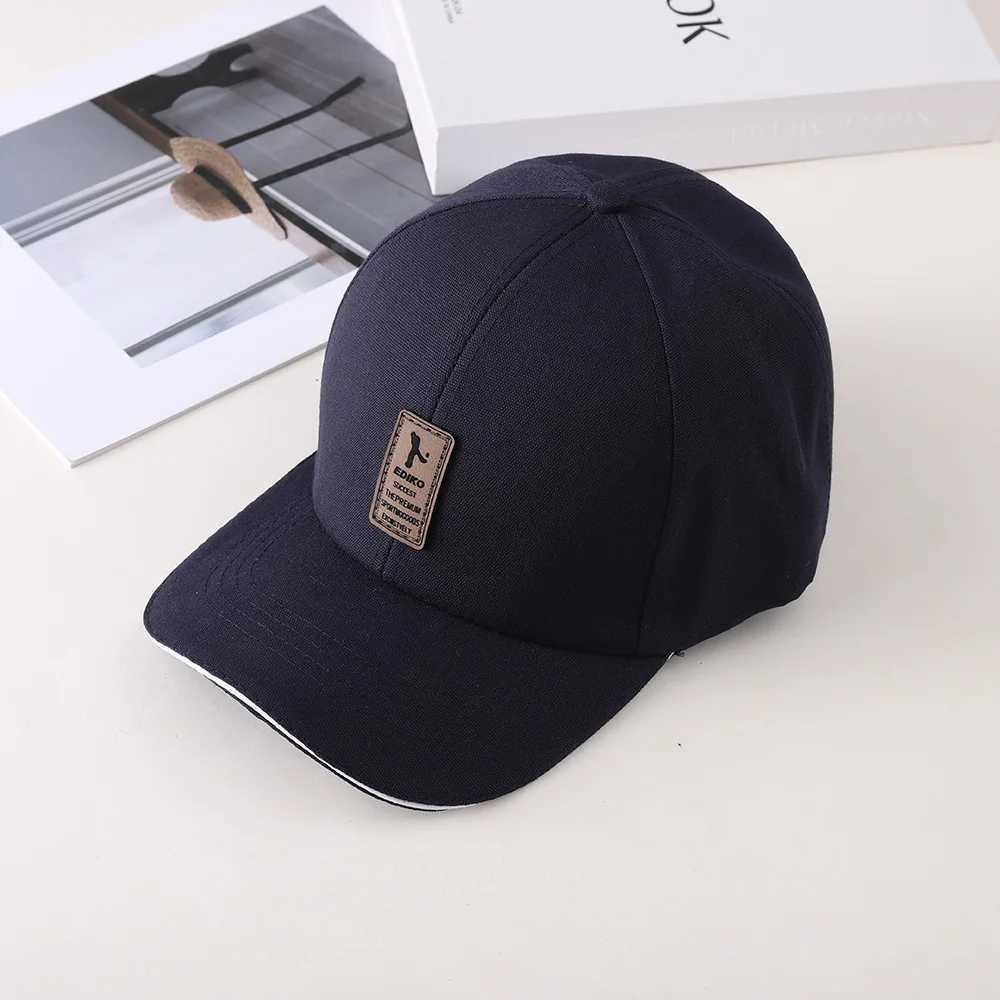 Summer Men Structured Baseball Caps Solid Color Adjustable Snapback Sun Hat for Men Women Outdoor Sports Golf Hat Trucker HatsX241018