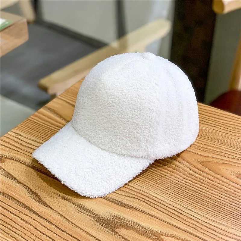 Women Autumn Winter Warm Wool Solid Adjustable Curved Eaves Baseball Cap Fashion Cashmere Woolen Thick Plus Plush Hat W91X241018