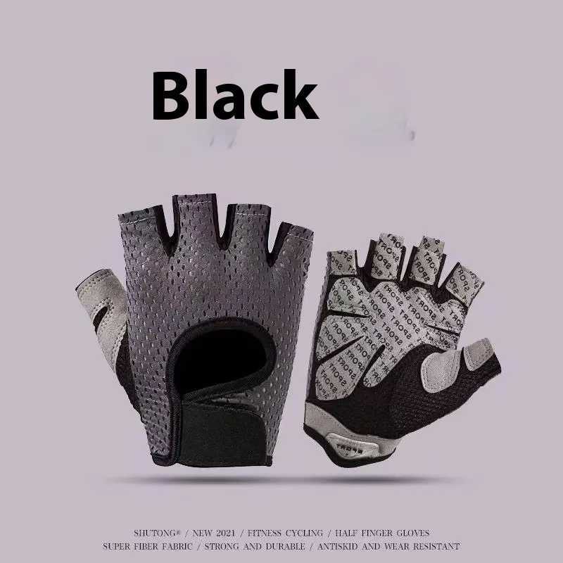 Anti slip and breathable half finger yoga gloves motorcycle gym training gloves elastic impact fitness bicycle womens glovesW241018