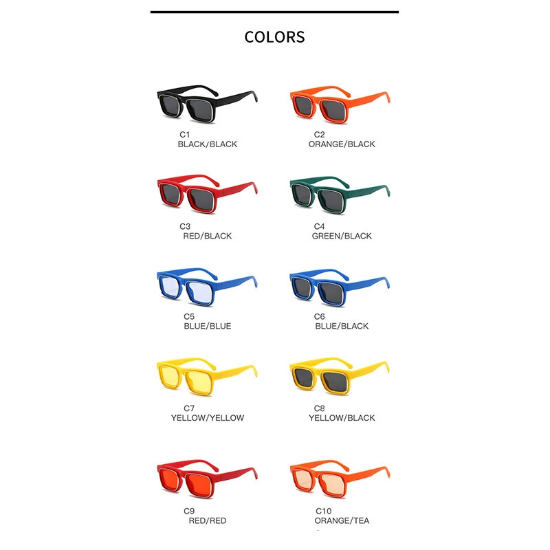 10 Piece Set Sunglasses Wholesale Women Fashionable Big Frame Rectangle Eyewear Trendy Outdoor Unisex UV400 Shades Sun Glasses 241007