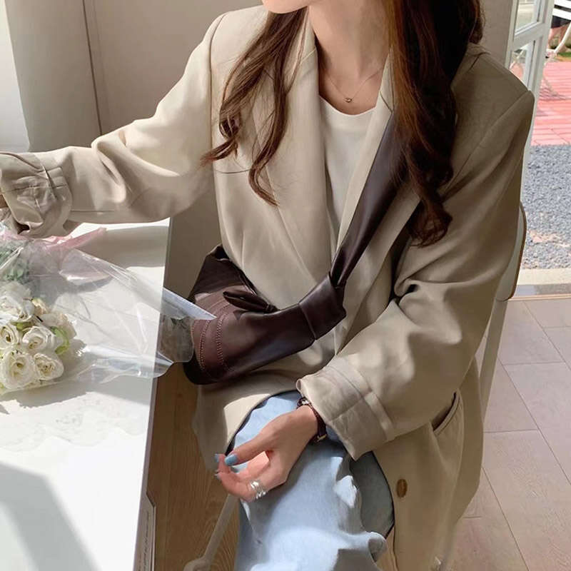 Fashion Brand Design Croissant Retro Style Commuter Messenger Bag luxury bag New Genuine Leather Women Shoulder Bags