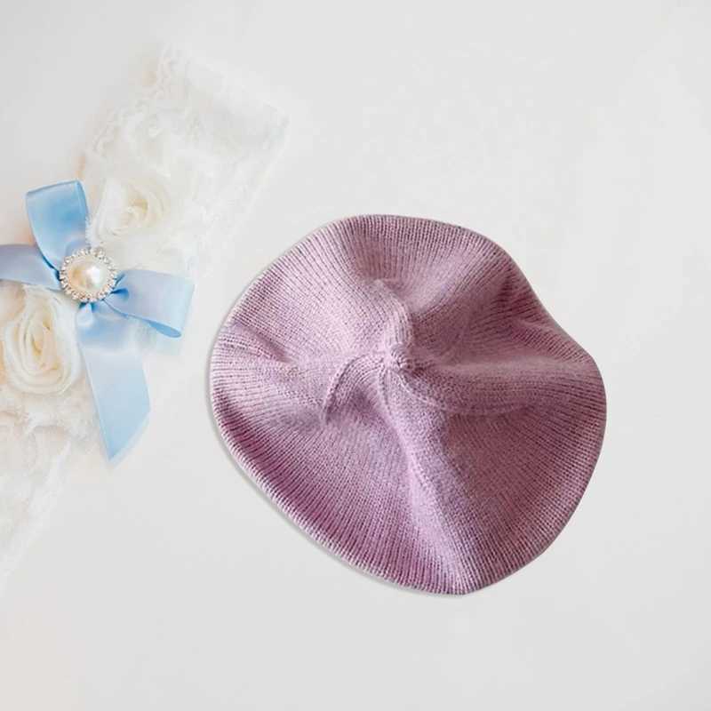 Infant Baby Boy Girl Beret Hat Vintage Solid Color Knitted Caps Casual Toddlers Warm Hat for Spring Fall LX241018