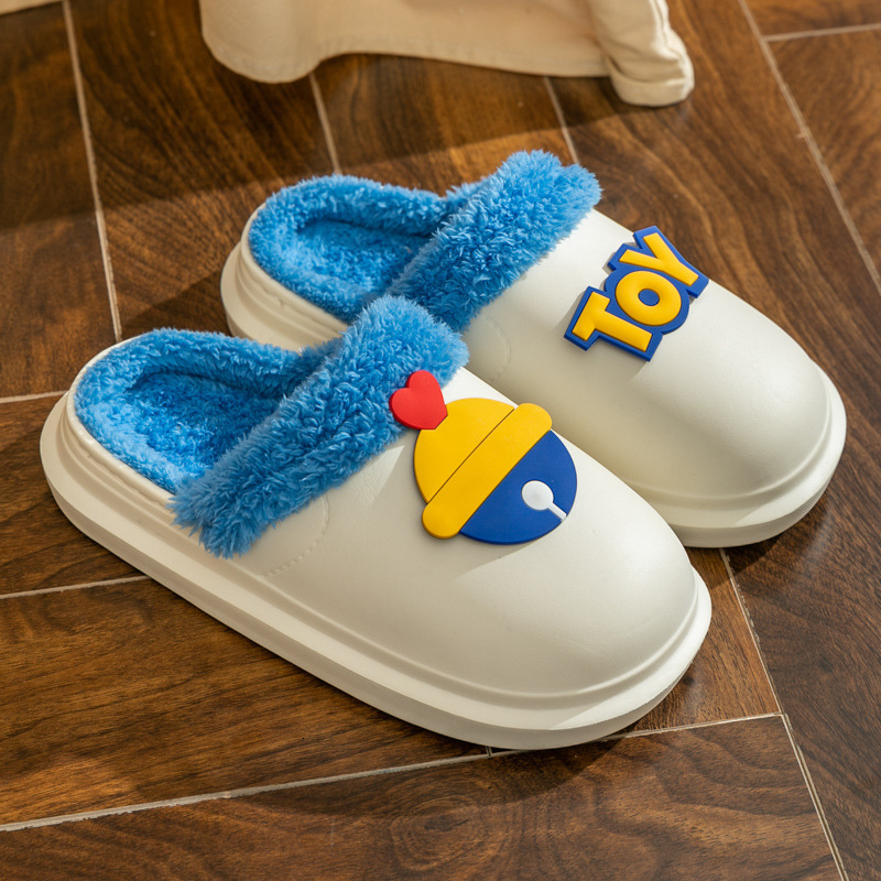 Ddmyshoes Women Couples Indoors Home Waterproof Non Slip And Can Be Worn Externally With Plush Insulation Cotton Slippers For Men In Winter Chinese Br