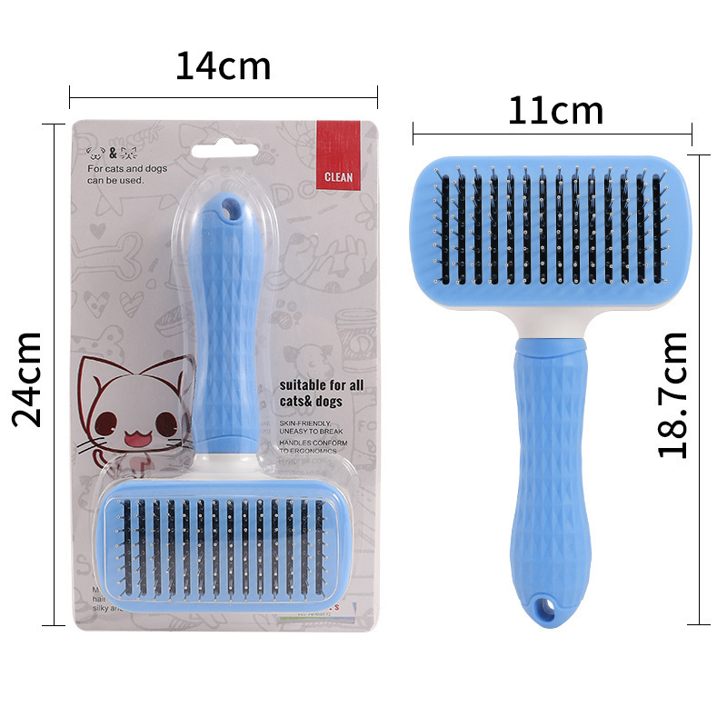 Self Cleaning Slicker Brush Dog Brush & Cat Brush with Massage Particles Removes Loose hair & Tangles Skin Friendly & Promote Circulation