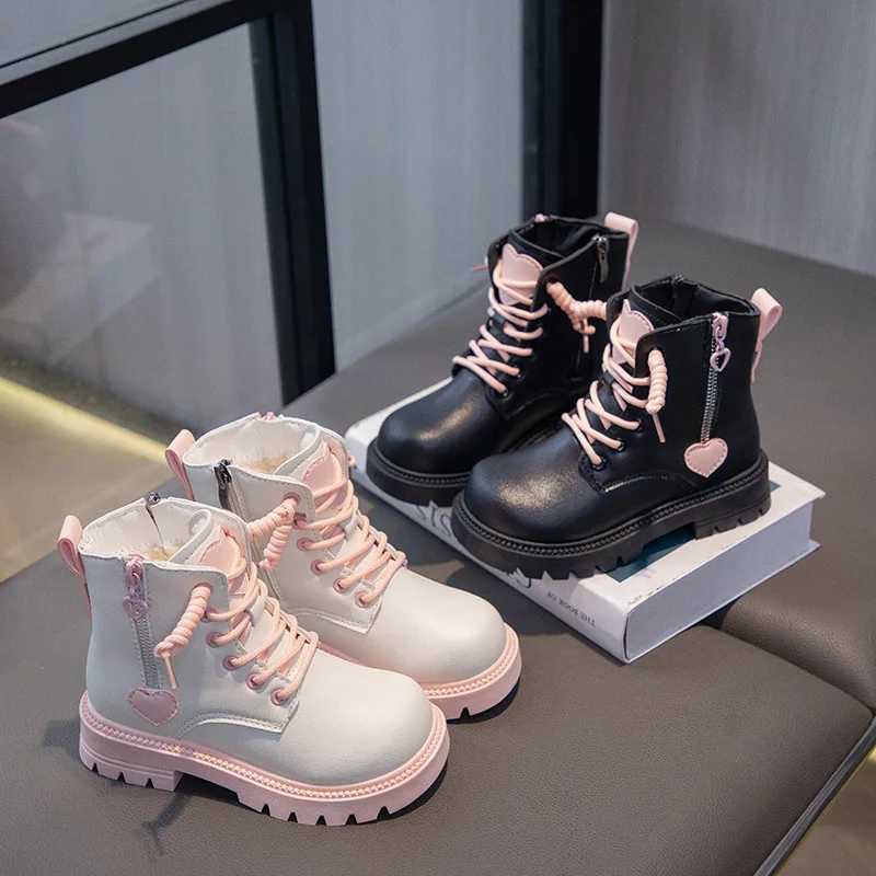 Boots Girls Warm Ankle Boots Fashion Double Zip Kids Beautiful Princess Boots Non-slip Children Performance Catwalk Boots Winter New H241018