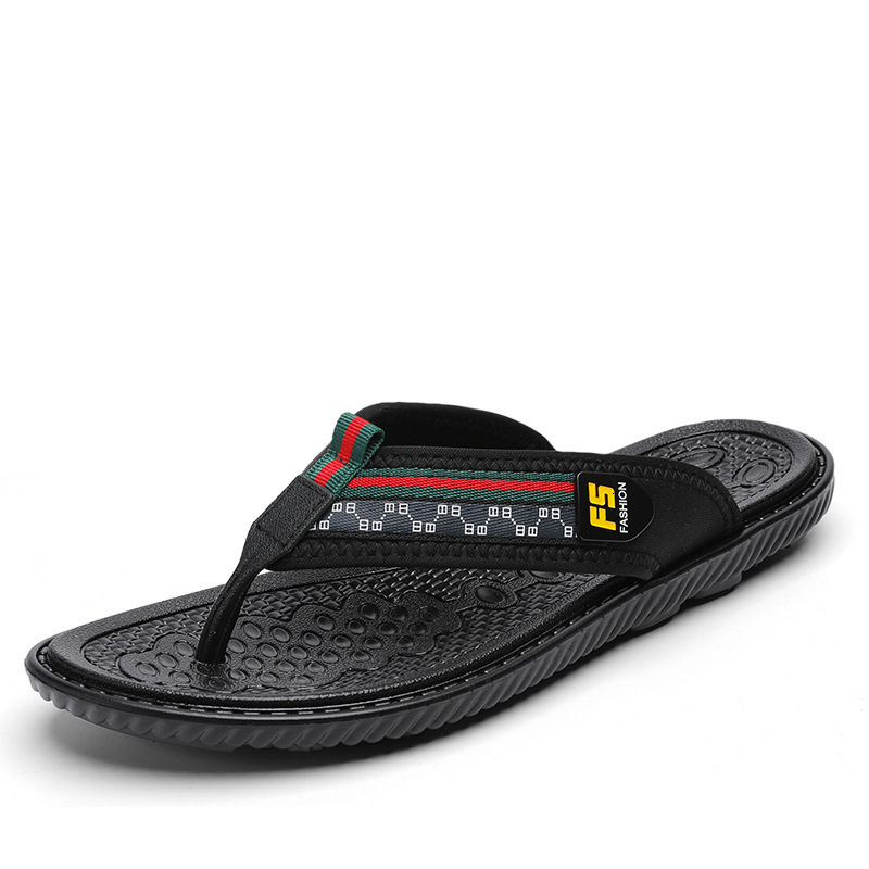 New Summer Beach Slippers For Men With Herringbone Anti Slip DG Trendy Red S Korean Edition Ddmythur