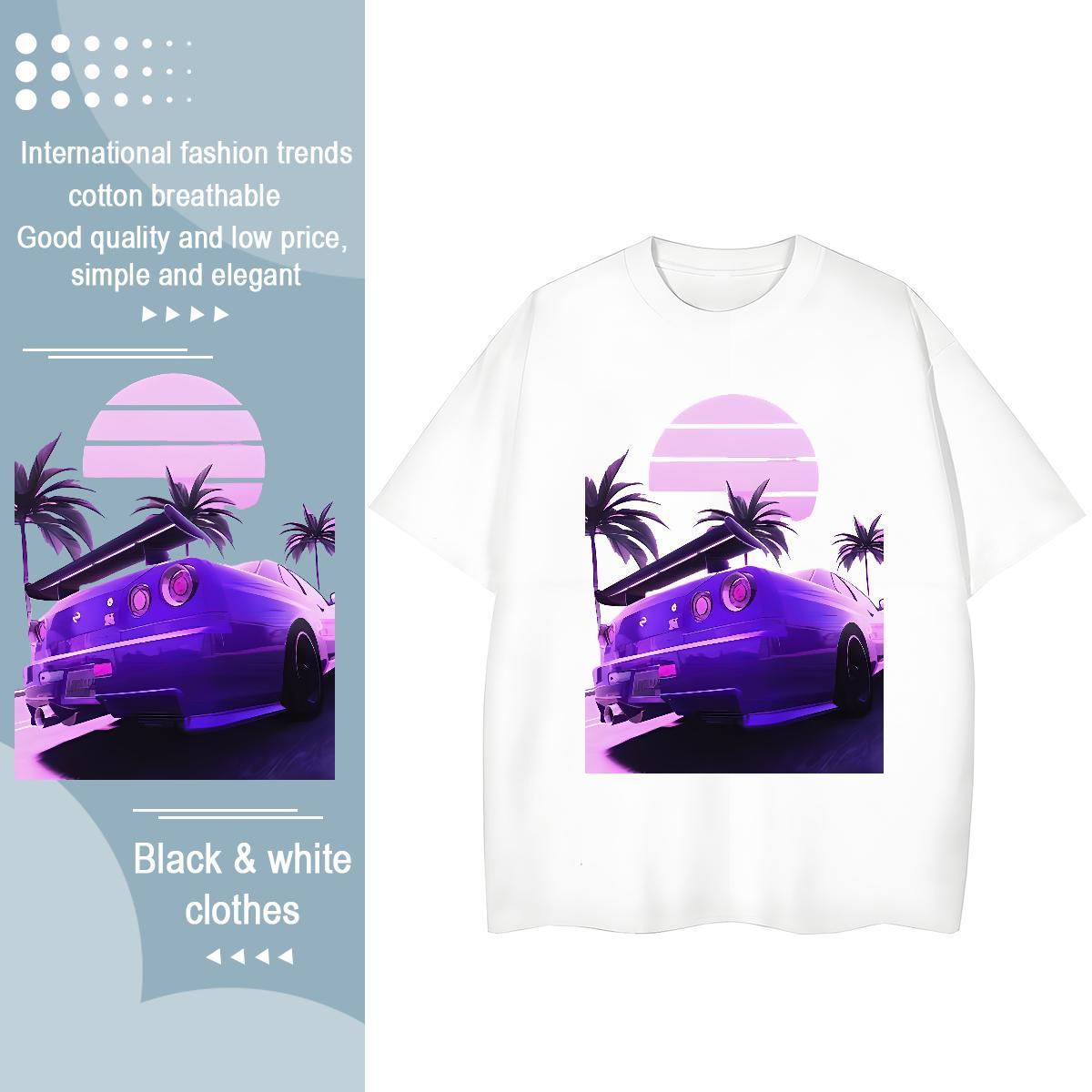 DIY Womens T Shirts 230g Pure Cotton Crew Neck Casual Sport beach Women Tees Brand DIY Printed Clothings