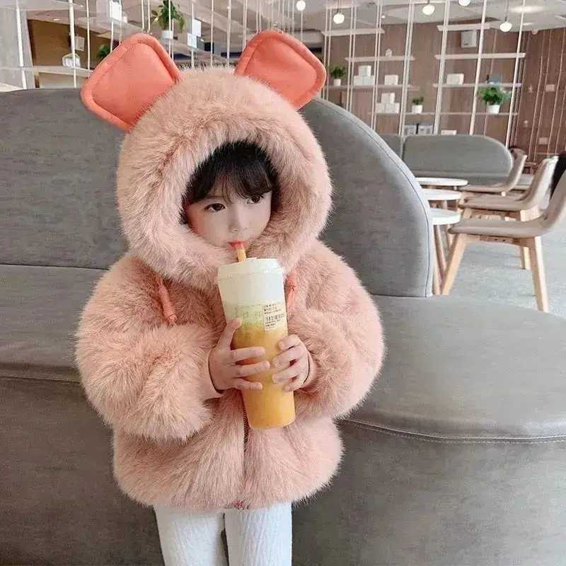 Girls Winter Coat New Cotton Thick Cute Childrens Winter Coat M241018