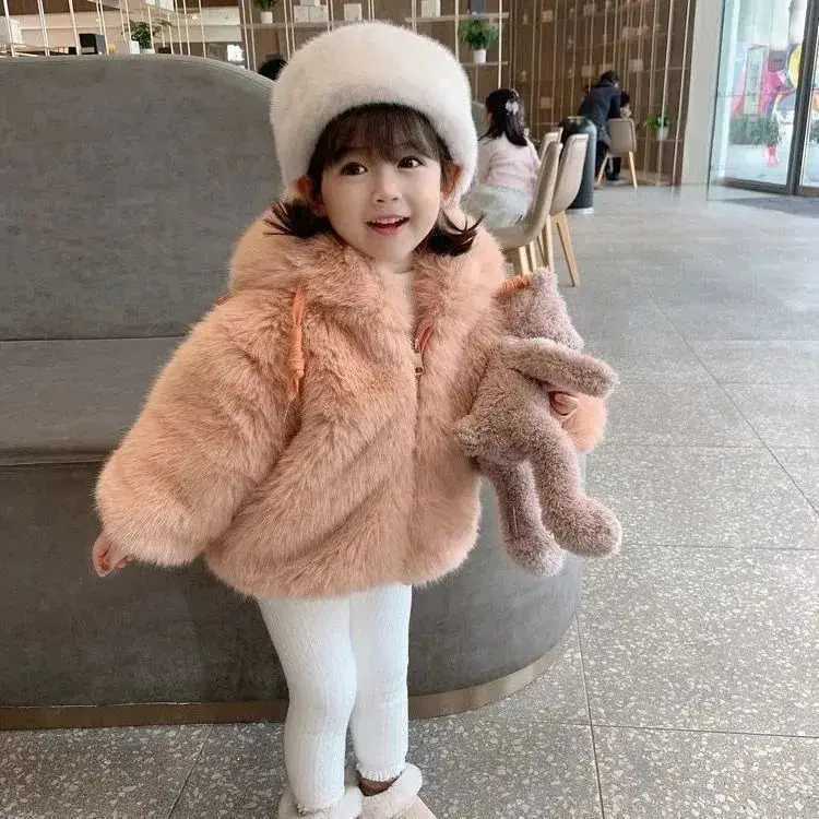 Girls Winter Coat New Cotton Thick Cute Childrens Winter Coat M241018