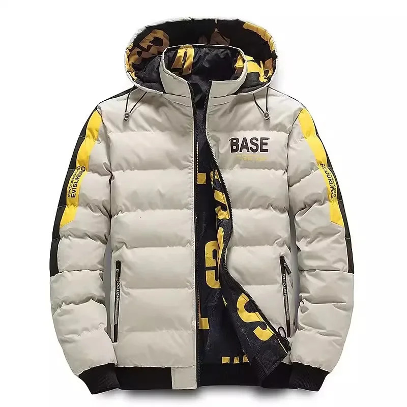 Men Autumn Winter Cotton Jacket Warm Comfortable Padded Thickened Down DoubleSided Clothes Removable Cap M5XL 241018
