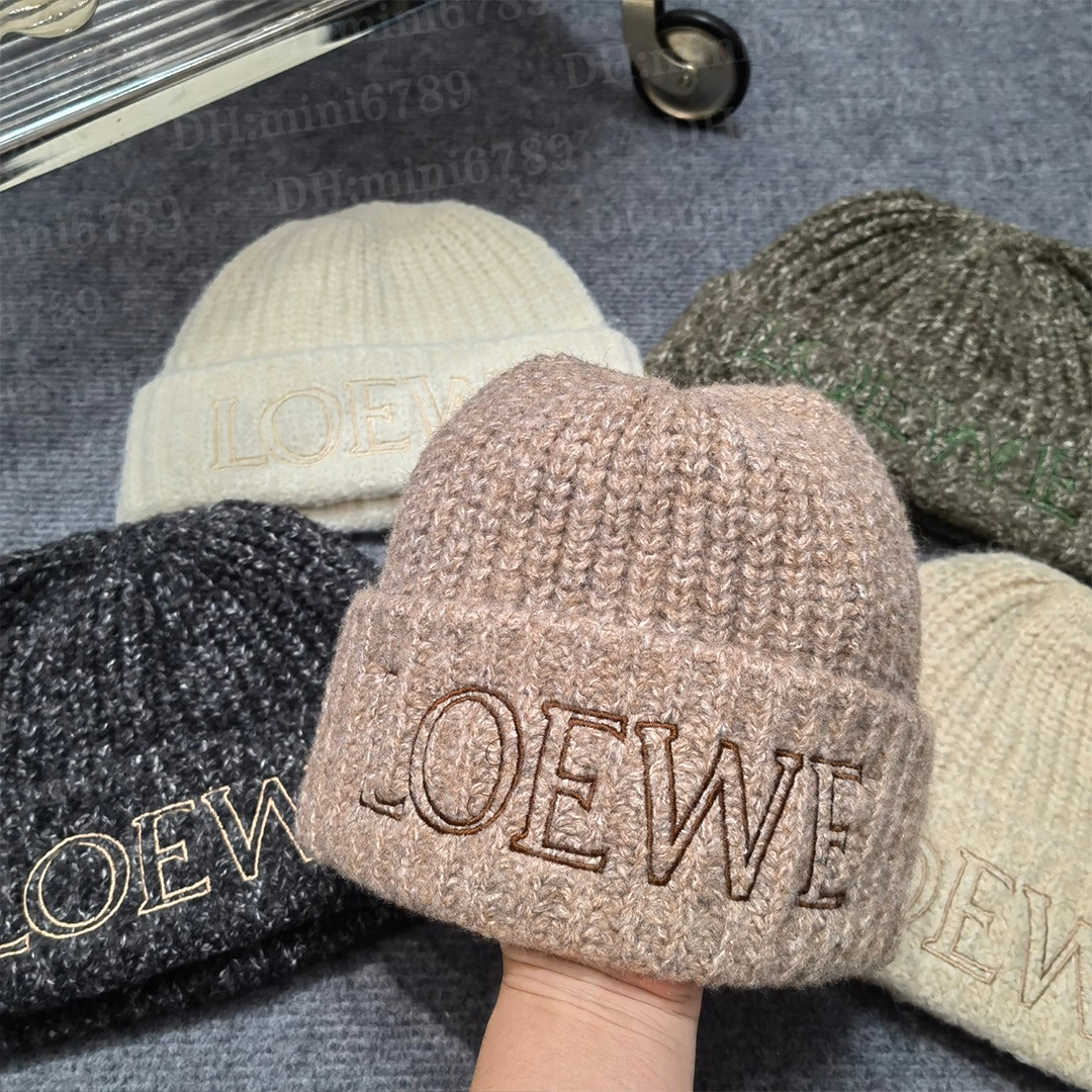 Designer beanie LOWEvv wool hat fashion knitted hat 2024 new men's and women's cashmere hat autumn and winter warm skull hat high quality bonnet