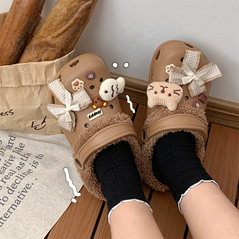 Detachable Slippers EVA Warm Thick Bottom Plush Cotton Towers | 2024 New
